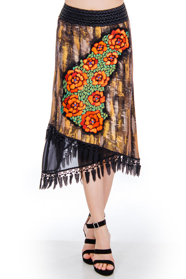 Fusta jerse pictata  Liza Panait Liza Panait Online Boutique